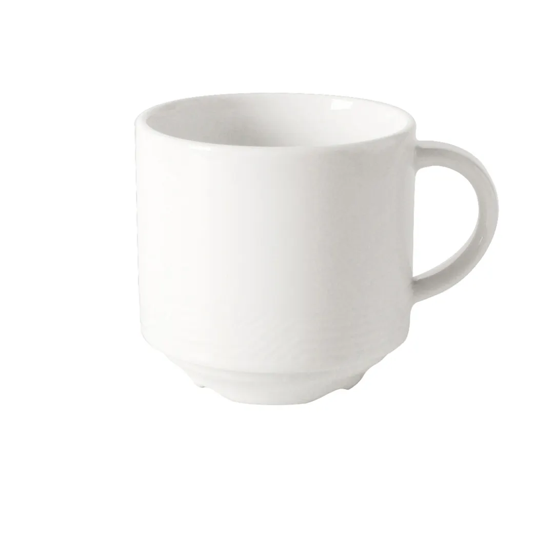 Steelite 61106ST0582 - Stackable Porcelain Cup, 7 Oz (4.125"×2.5"), Oven Safe 500°F - 36/Case