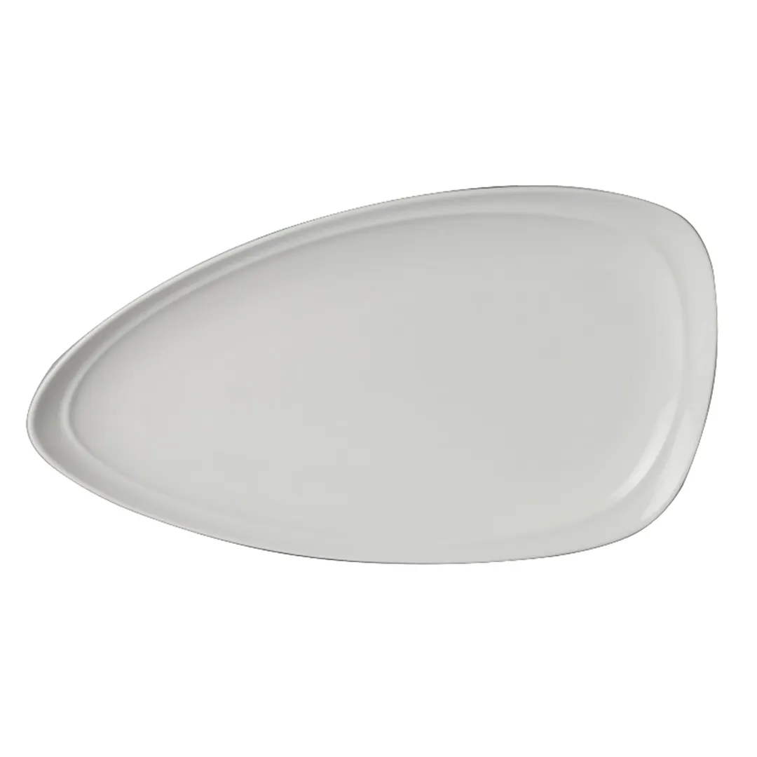 Steelite 61110ST0708 - 12.75" x 7.0" Drift Royal Porcelain Platter, Oven Safe to 500°F - 1 Dozen