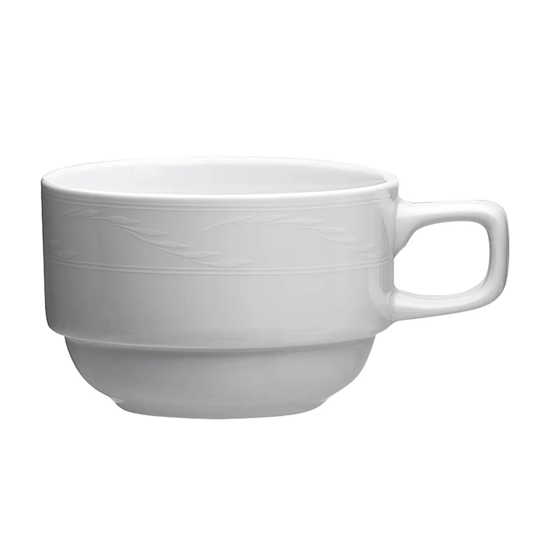 Steelite 61131ST0268 - Porcelain Stack Cup, 7.0 oz (4.5" x 2.25"), Oven Safe 500°F - 36/Case