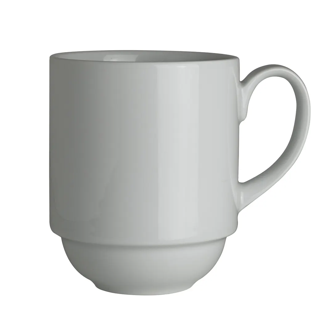Steelite 61191ST7868 China Mug, 11 oz, 3.125" x 3.875" Porcelain Blue-White, Stackable – 1 Dozen
