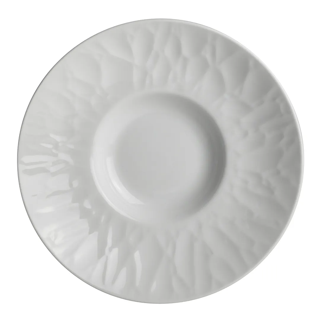 Steelite 61192ST7923 - Side Wing Porcelain Bowl, Blue‑White, 9.5" x 1.875", 3.75 oz - 1 Dozen