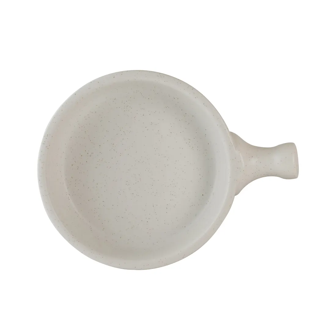 Steelite 6120RG008 Handled Deep Tray Round 6" Bowl, 10 Oz Porcelain, Oven Safe to 425°F - 1 Dozen
