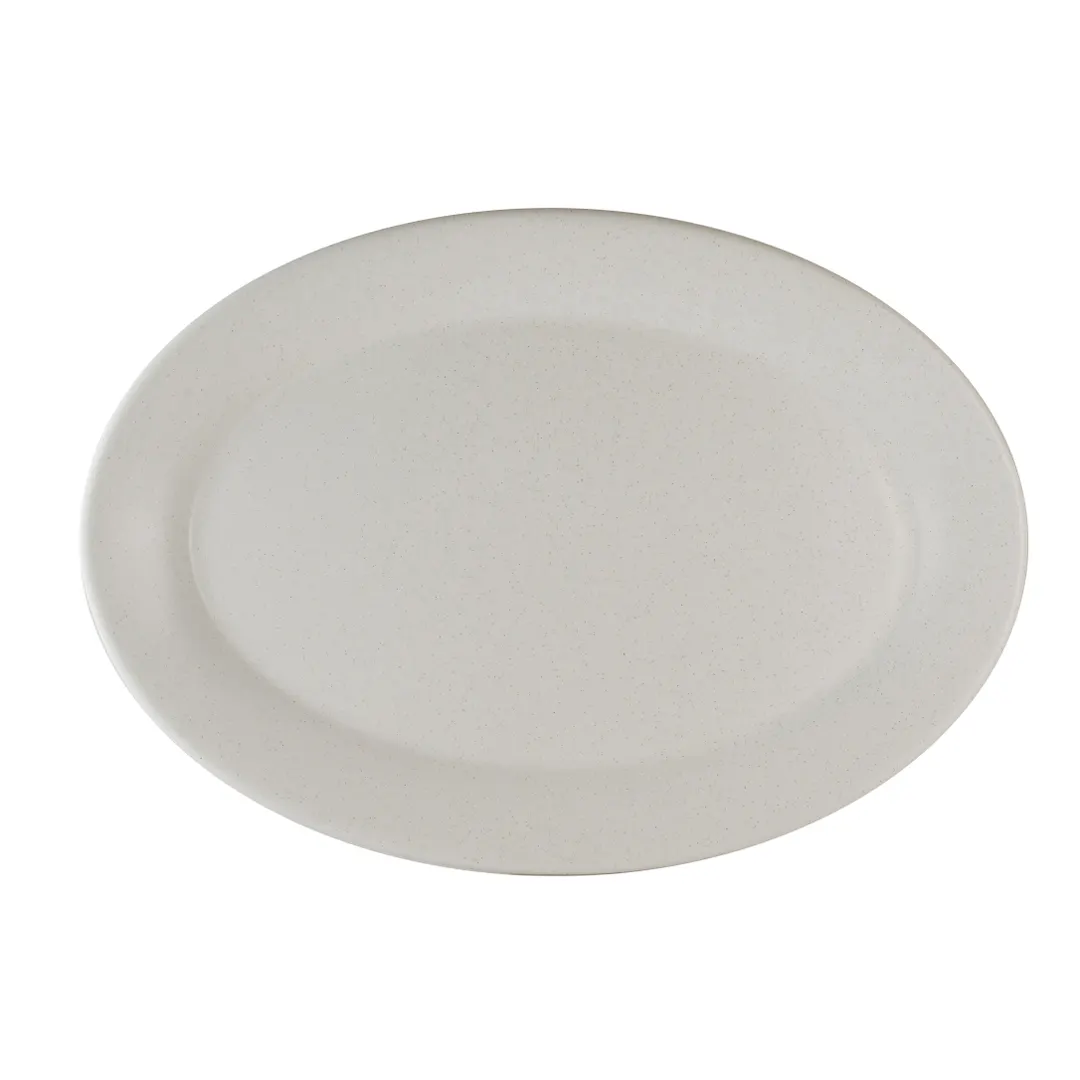 Steelite 6120RG021 Oval Platter – 14" x 10" Porcelain Shell Finish, Oven Safe 425°F, - 6/Case