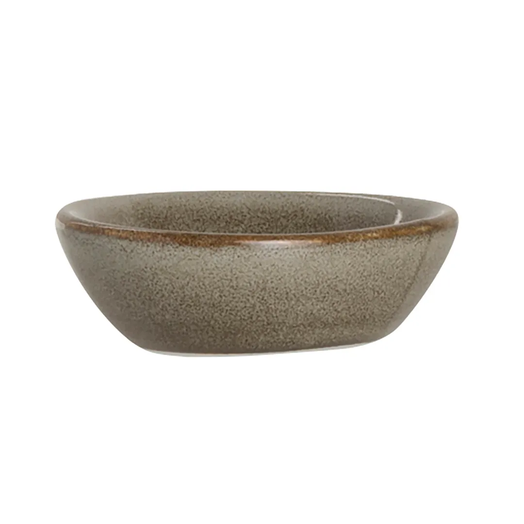 Steelite 6121RG013 - Oval Porcelain Spice Dish, 1 Oz, 2.625" x 2.375", Oven Safe 425°F - 24/Case