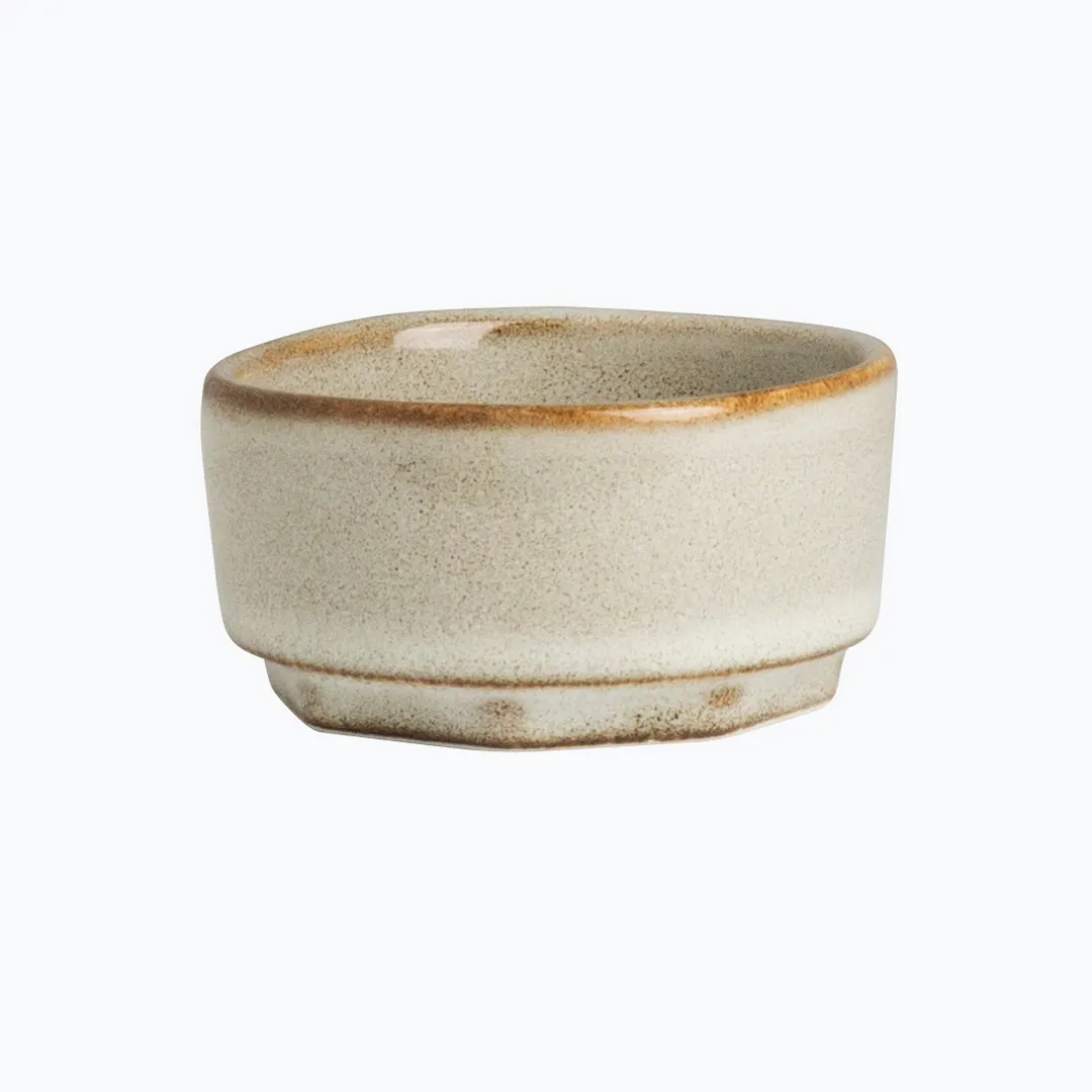 Steelite 6121RG098 - Round Porcelain Bowl, 2" Diameter, 1 oz Capacity, Oven Safe to 425°F - 36/Case