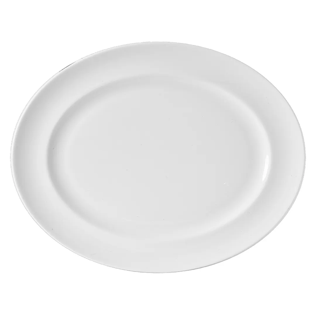 Steelite 62101ST0649 Oval Platter, 15" x 12", Royal Porcelain Fortified, Oven Safe to 500°F - 6/Case
