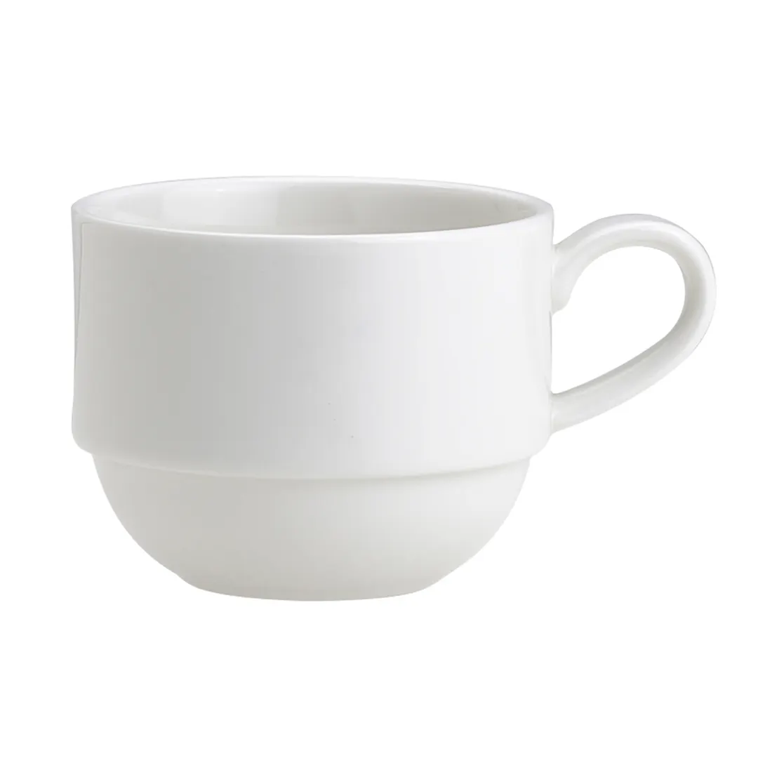 Steelite 62101ST0663 - 8.5 Oz Stacking Cup, 4.75" x 2.75" Royal Porcelain, Oven Safe 500°F - 36/Case