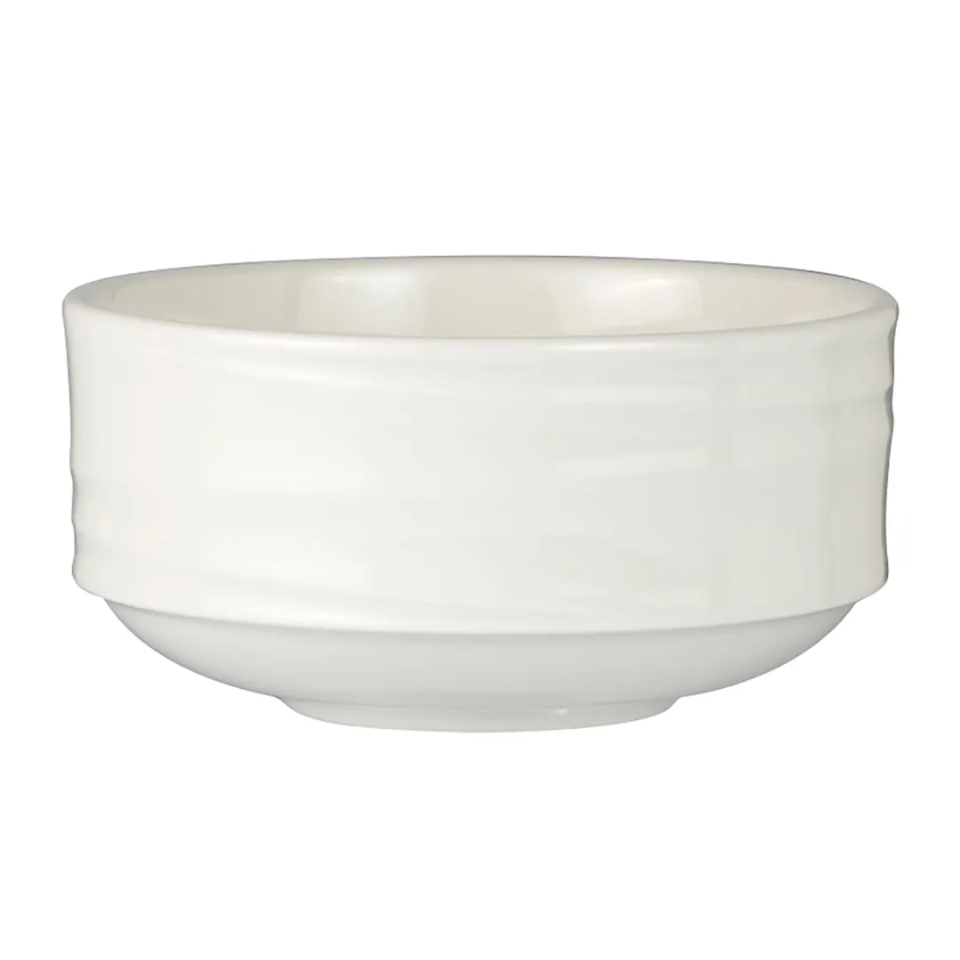Steelite 62103ST1077 - Stack Bouillon Cup, 10.5 oz, 4.625" x 2.25" Porcelain, Oven Safe - 36/Case