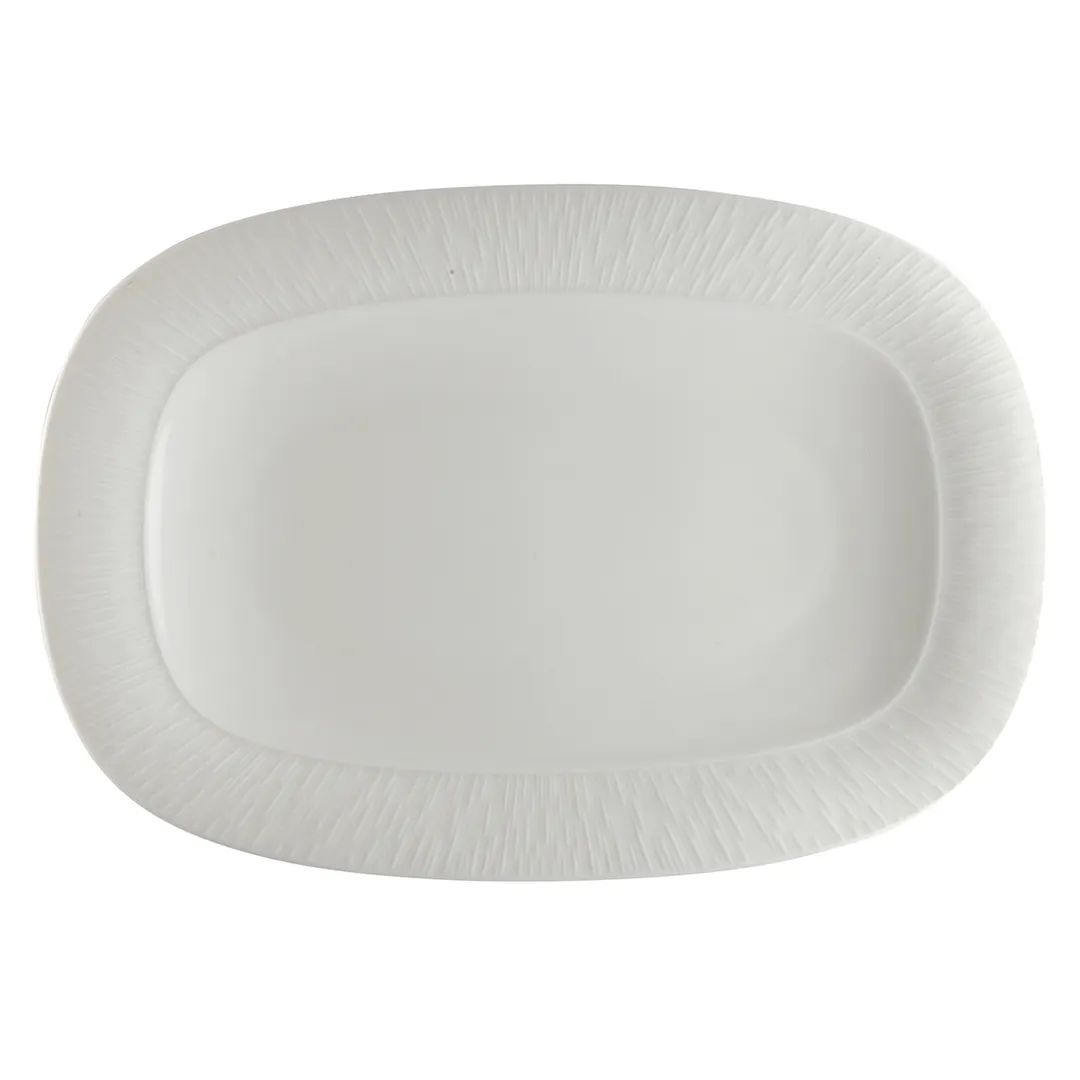 Steelite 62104ST1048 Platter – 12.5" x 8.75" Bloom Porcelain Embossed Rim Oven‑Safe 500°F – 1 Dozen