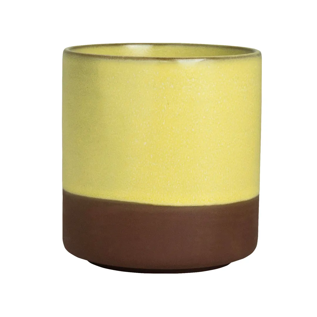 Steelite 6214RT006 - 8.5 Oz (3.5") Spice Saffron Stoneware Cup, Glaze, Oven Safe 425°F, 1 Dozen