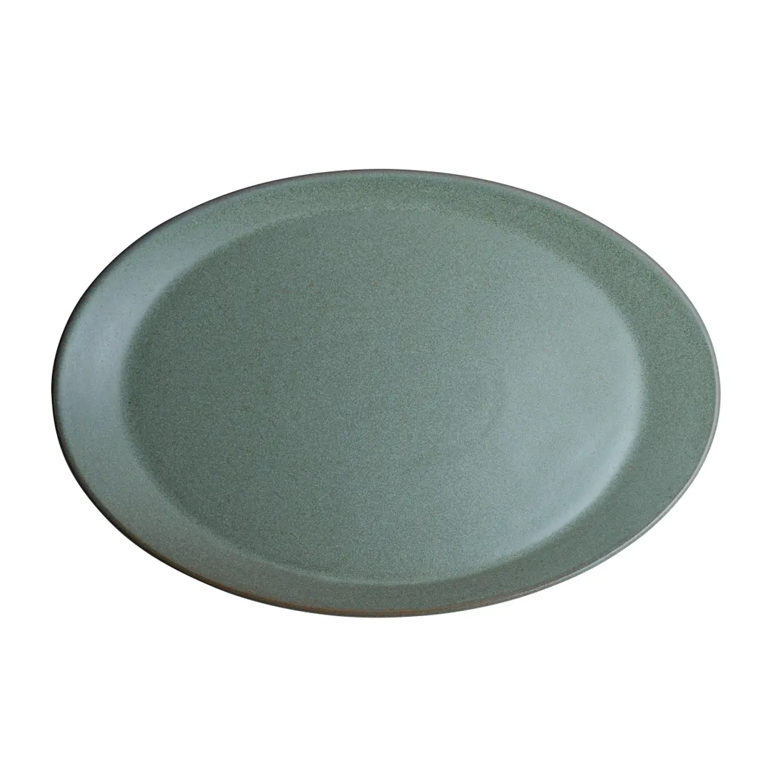 Steelite 6218RT022 Oval Platter, 12"x8"x0.75", Carnaby Teal Stoneware Oven Safe to 425°F - 1 Dozen