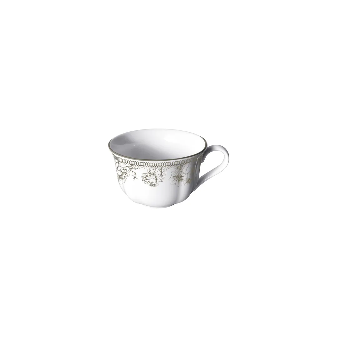 Steelite 62526FP820 - 8 oz Porcelain Coffee Cup, 4.75" x 3.987" x 2.5", Hannah Slate - 1 Dozen