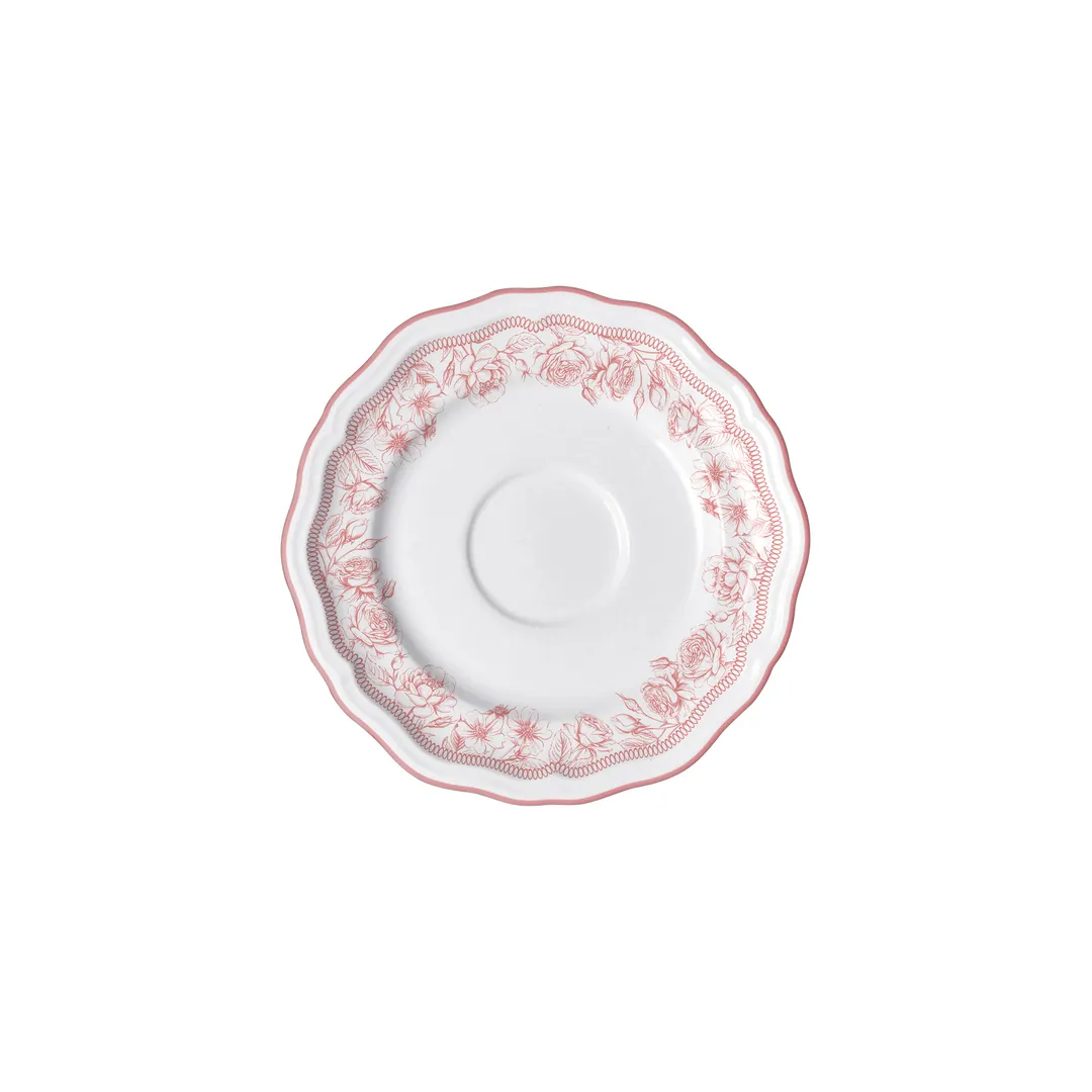 Steelite 62527FP821 Saucer, 6.5" x 0.75" Round Porcelain, Adelina Hannah Rose Folio - 1 Dozen