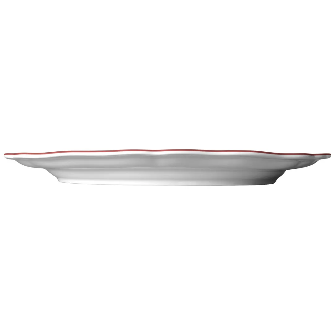 Steelite 62530FP817 - Hannah Maroon Oval Porcelain Platter, 13" x 10.5" x 1", - 1 Dozen