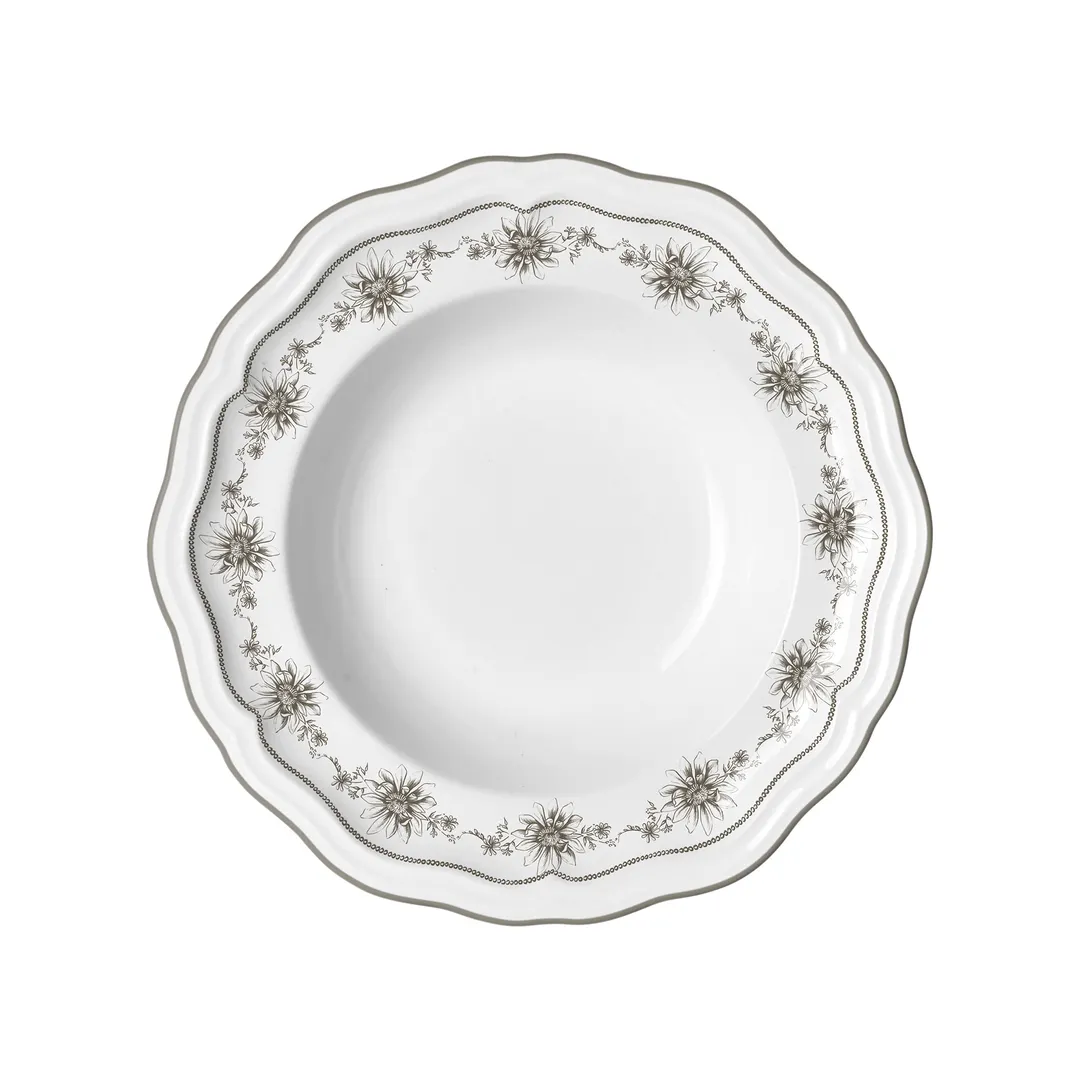 Steelite 62531FP814 - 15‑Oz 9.75" Round Porcelain Soup Bowl, Giselle Slate Finish - 1 Dozen