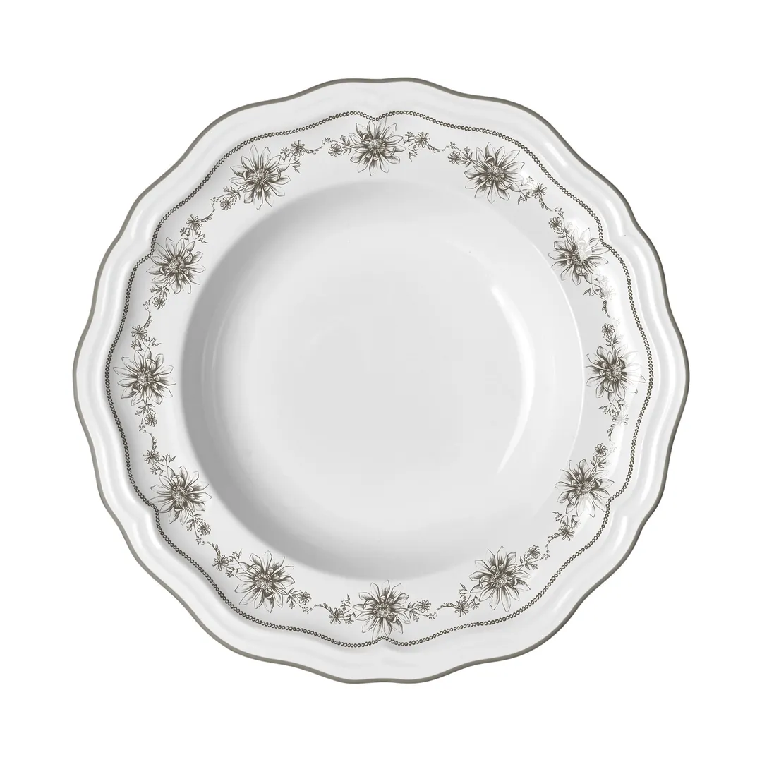 Steelite 62531FP815 - Rim Pasta Bowl, 11" x 2" (19 oz), Round Porcelain, Adelina Slate - 1 Dozen