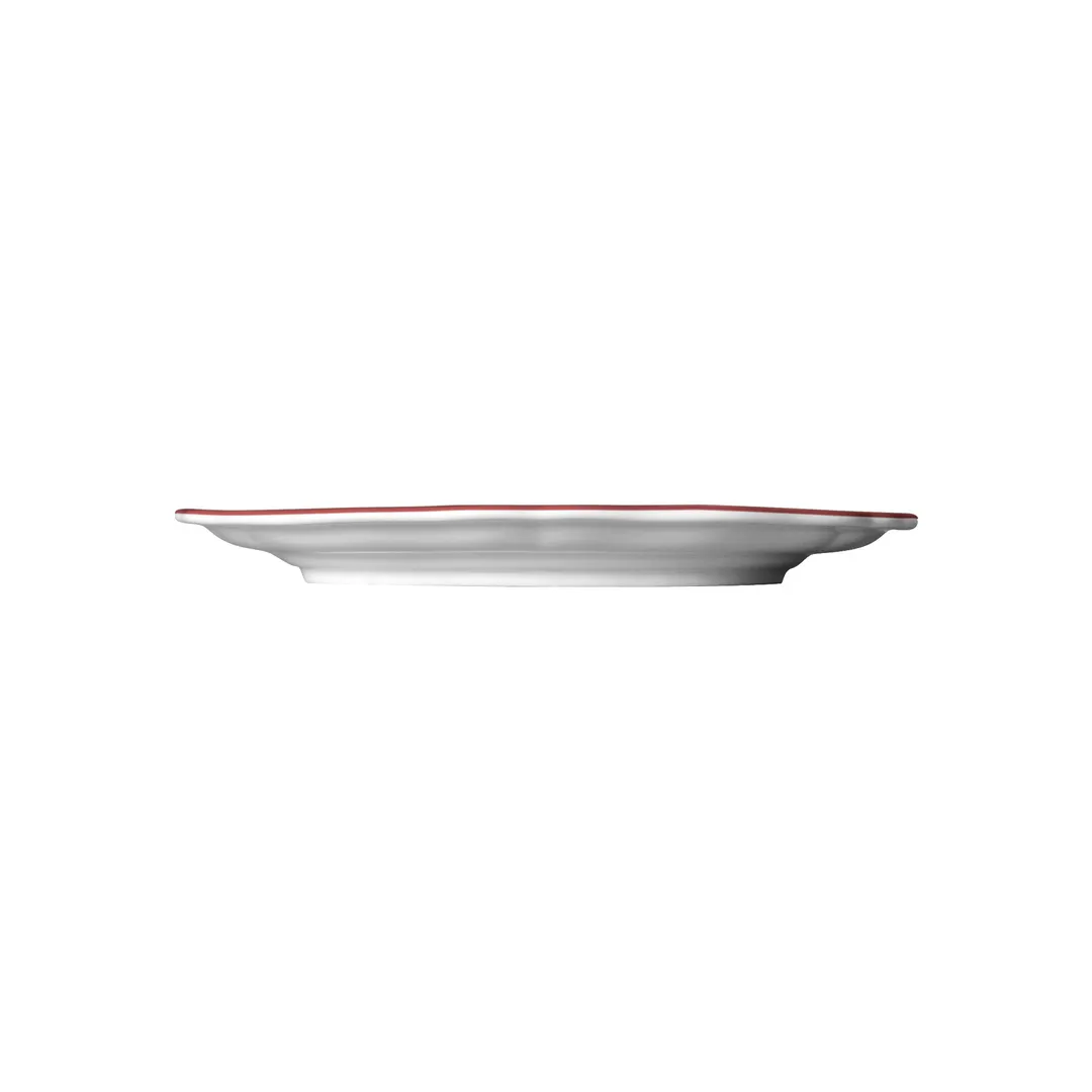 Steelite 62535FP818 Oval Porcelain Platter, 9.0" x 6.75" x 0.875", Giselle Maroon Folio - 1 Dozen