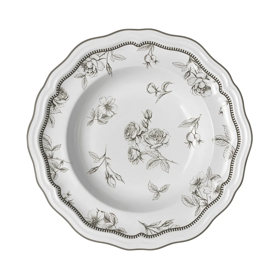 Steelite 62536FP815 - Rim Pasta Bowl, 11" Diameter, 19 oz Capacity, Porcelain, Marisa Slate Folio - 1 Dozen