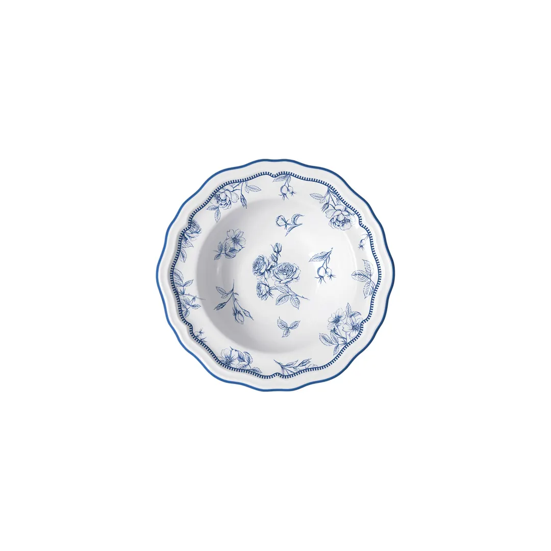 Steelite 62538FP816 - Rim Fruit Dish 5.0 Oz, 5.5" x 1.75" Porcelain Bowl Marisa Blue Folio - 1 Dozen