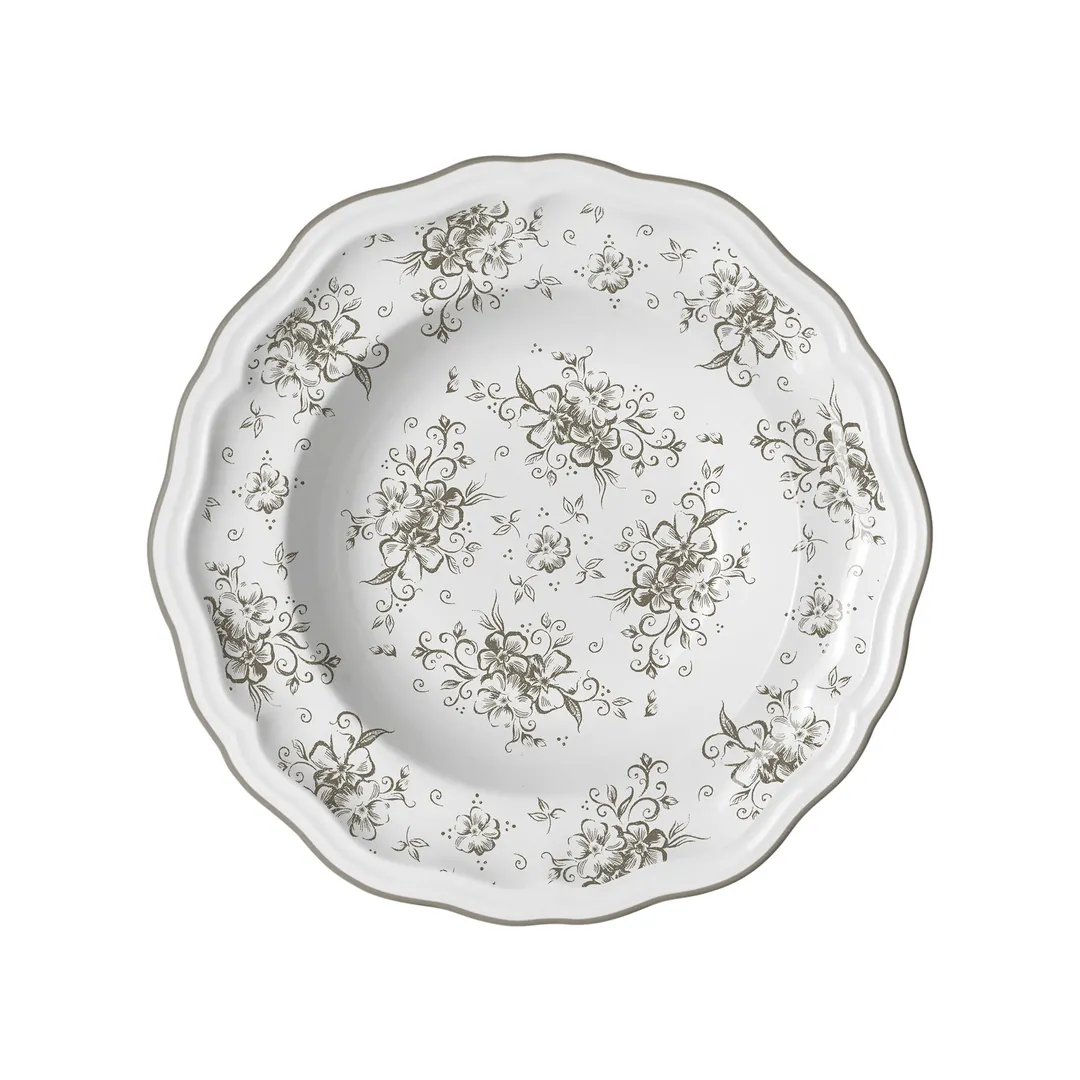 Steelite 62541FP814 - 15 Oz Porcelain Soup Bowl, 9.75" Diameter, Liliana Slate Folio Fin - 1 Dozen