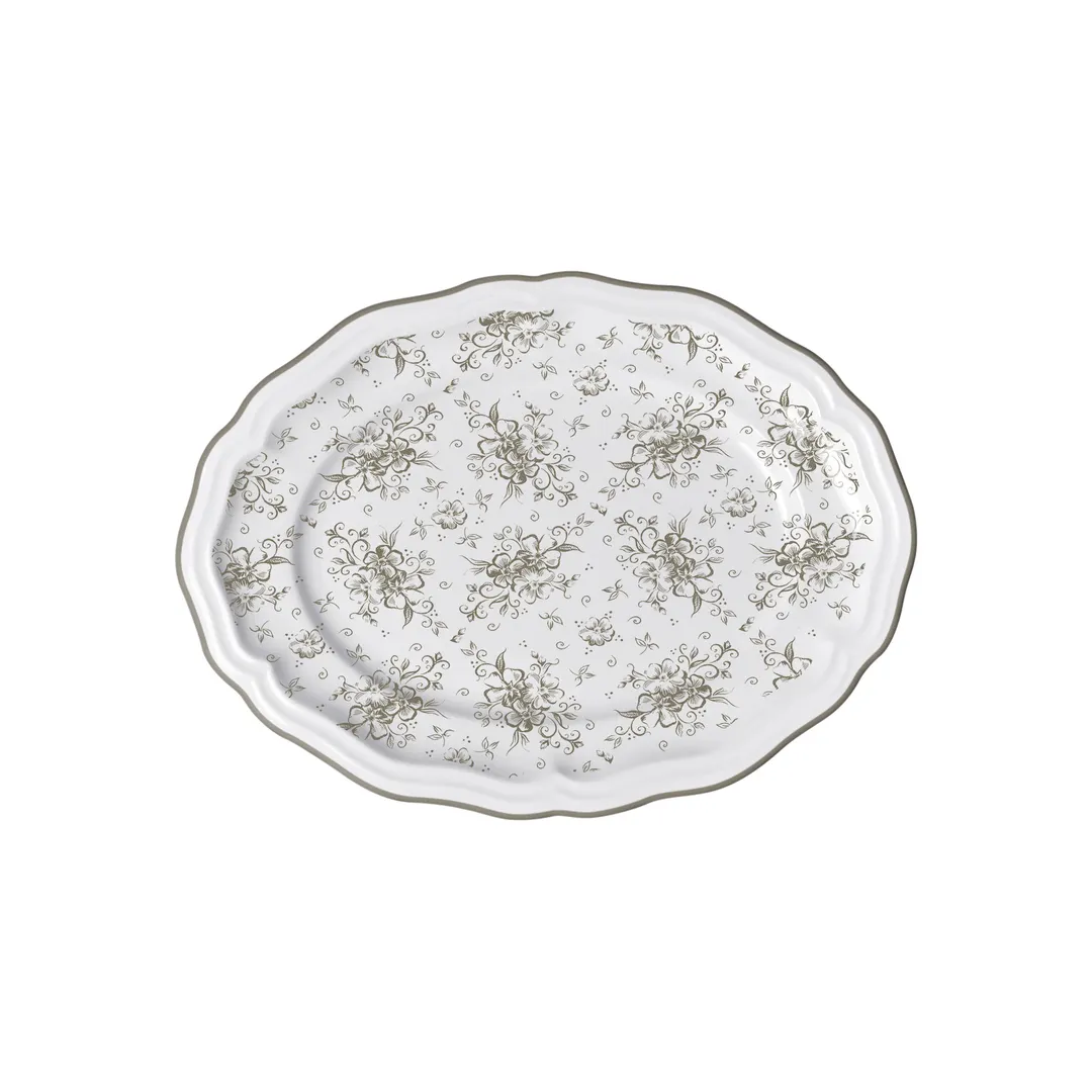 Steelite 62541FP818 Oval Platter 9" x 6.75" x 0.875", Liliana Slate Porcelain Adelina Folio - 1 Dozen