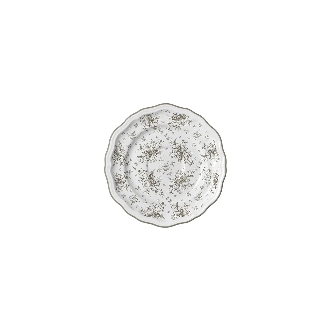 Steelite 62541FP823 - Round Porcelain Saucer 5.0" x 0.625" Liliana Slate Folio - 1 Dozen