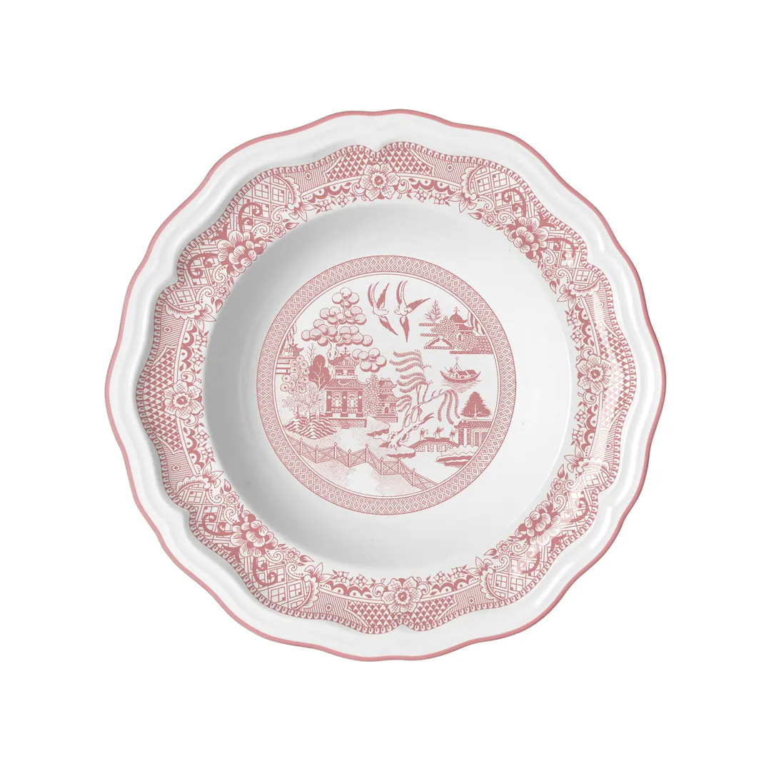 Steelite 62547FP814 - 15 oz Round Porcelain Soup Bowl 9.75" Adelina Willow Rose Folio - 1 Dozen