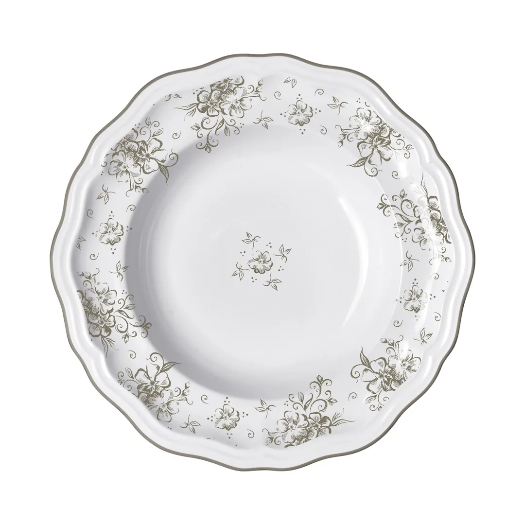 Steelite 62555FP815 - Rim Pasta Bowl, 11" x 2" (19 Oz), Porcelain, Camille Slate Finish - 1 Dozen