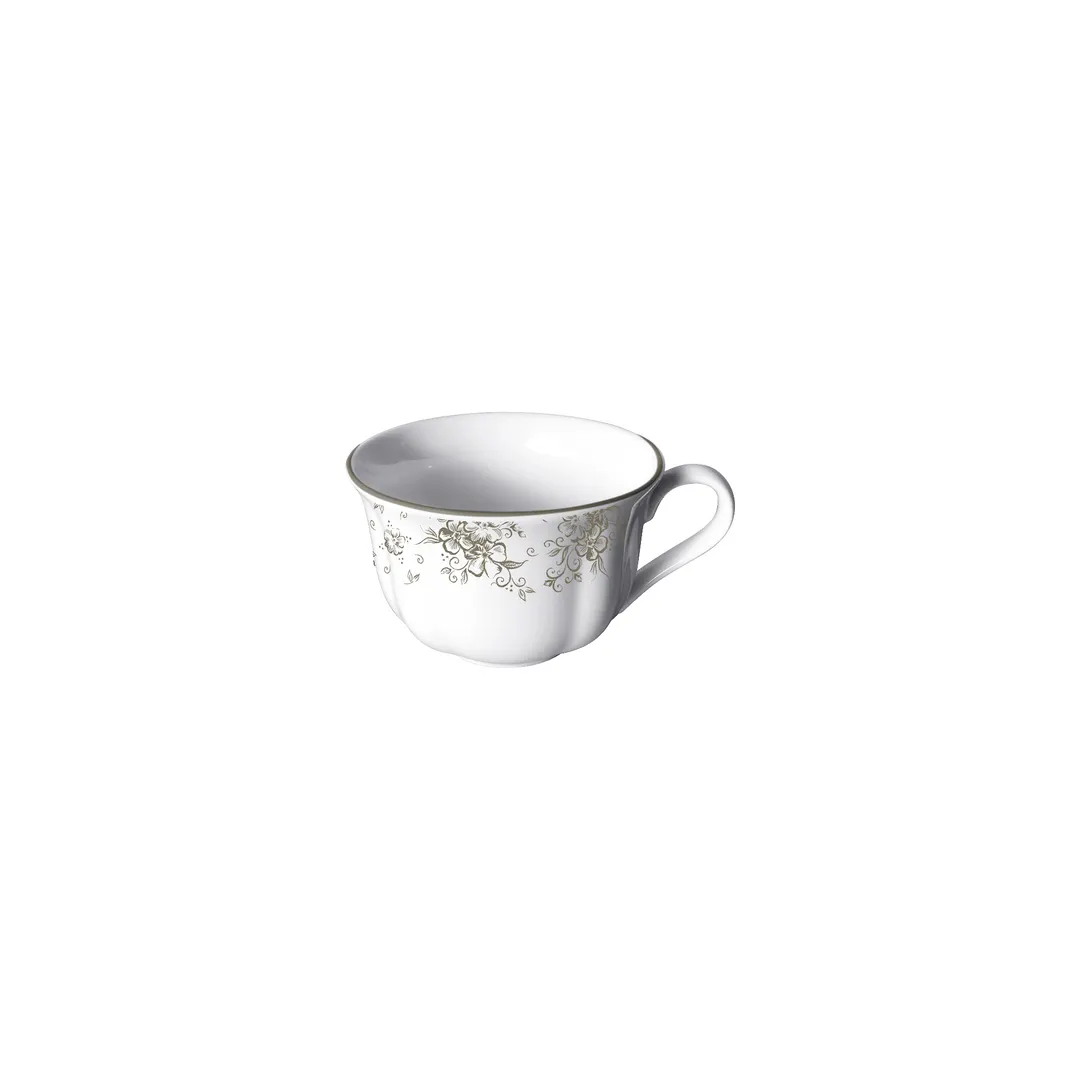 Steelite 62555FP820 - 8 oz Porcelain Coffee Cup, 4.75" x 3.987" x 2.5", Camille Slate Folio - 1 Dozen