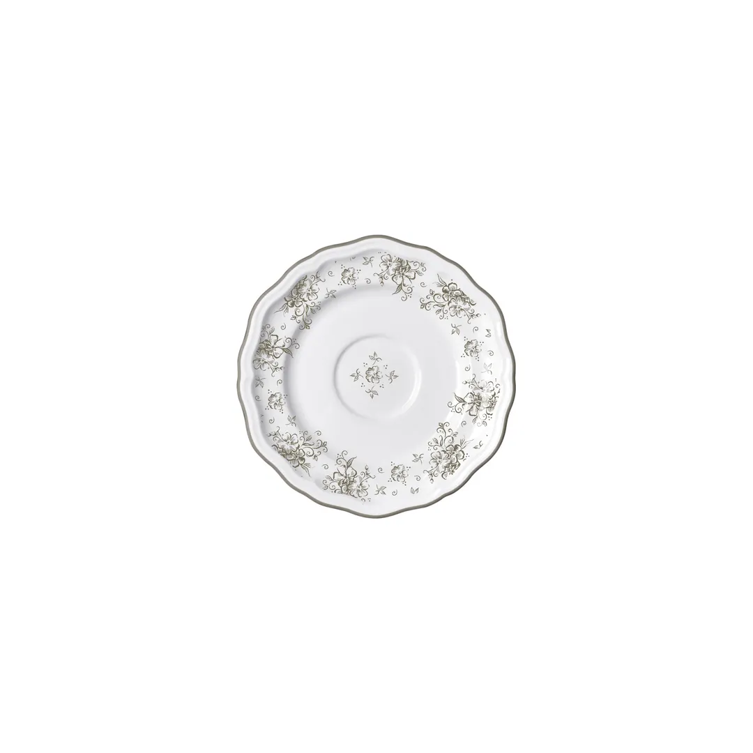 Steelite 62555FP823 Folio Porcelain Saucer, Camille Slate, 5.0" x 0.625" - 1 Dozen