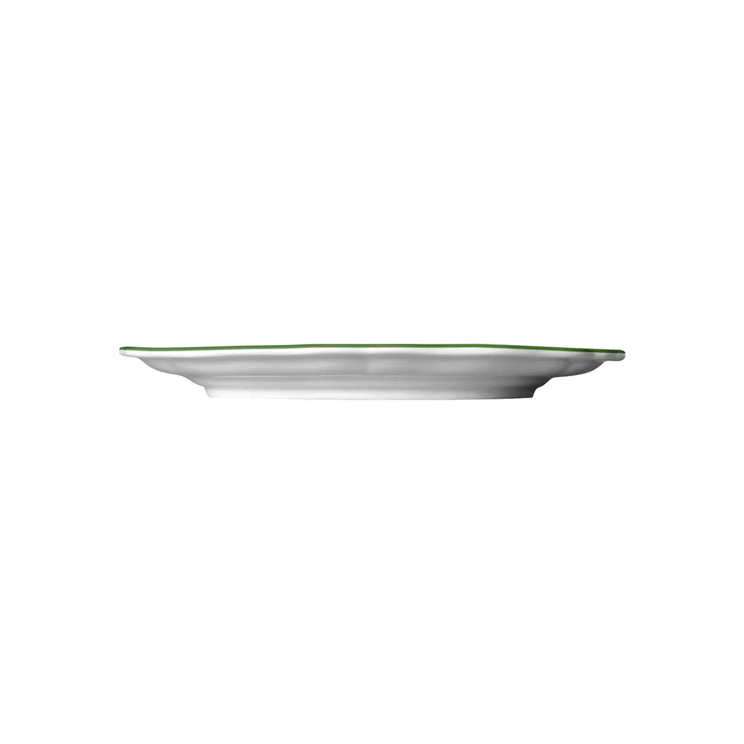 Steelite 62558FP818 - Oval Platter, 9.0" x 6.75" x 0.875", Camille Green Porcelain, Folio - 1 Dozen