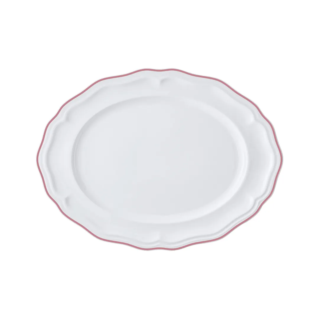 Steelite 62569FP818 Oval Porcelain Platter, Adelina Rose Line, 9" x 6.75" x 0.875", Oval - 1 Dozen
