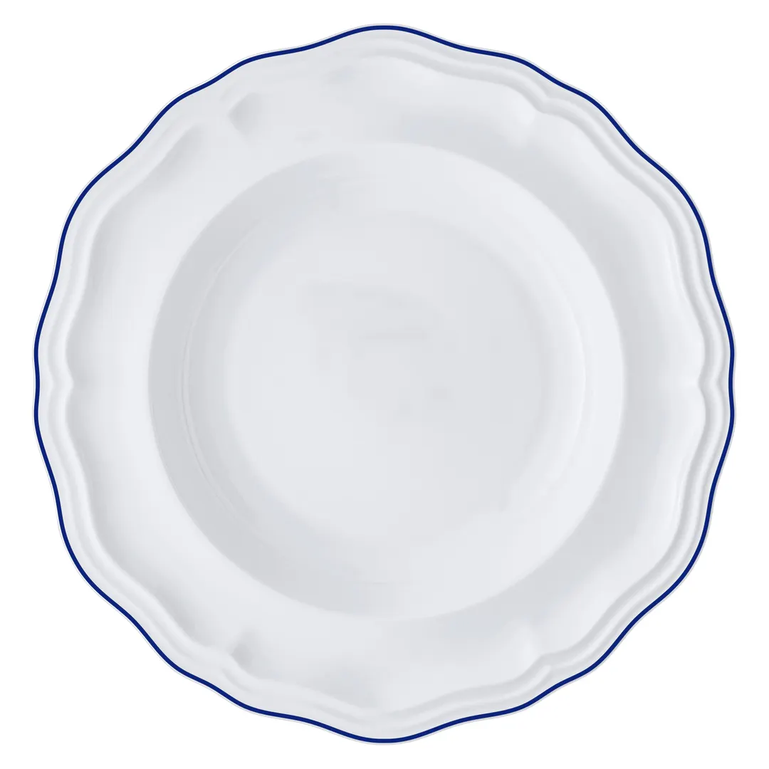 Steelite 62570FP815 - Blue Line Round Porcelain Pasta Bowl, 11" , 19 oz Capacity - 1 Dozen