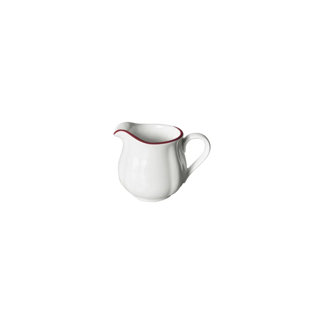 Steelite 62572FP824 Handled Creamer Pitcher, 5 oz, 3.875" x 2.875" x 3.0" Porcelain Maroon - 1 Dozen