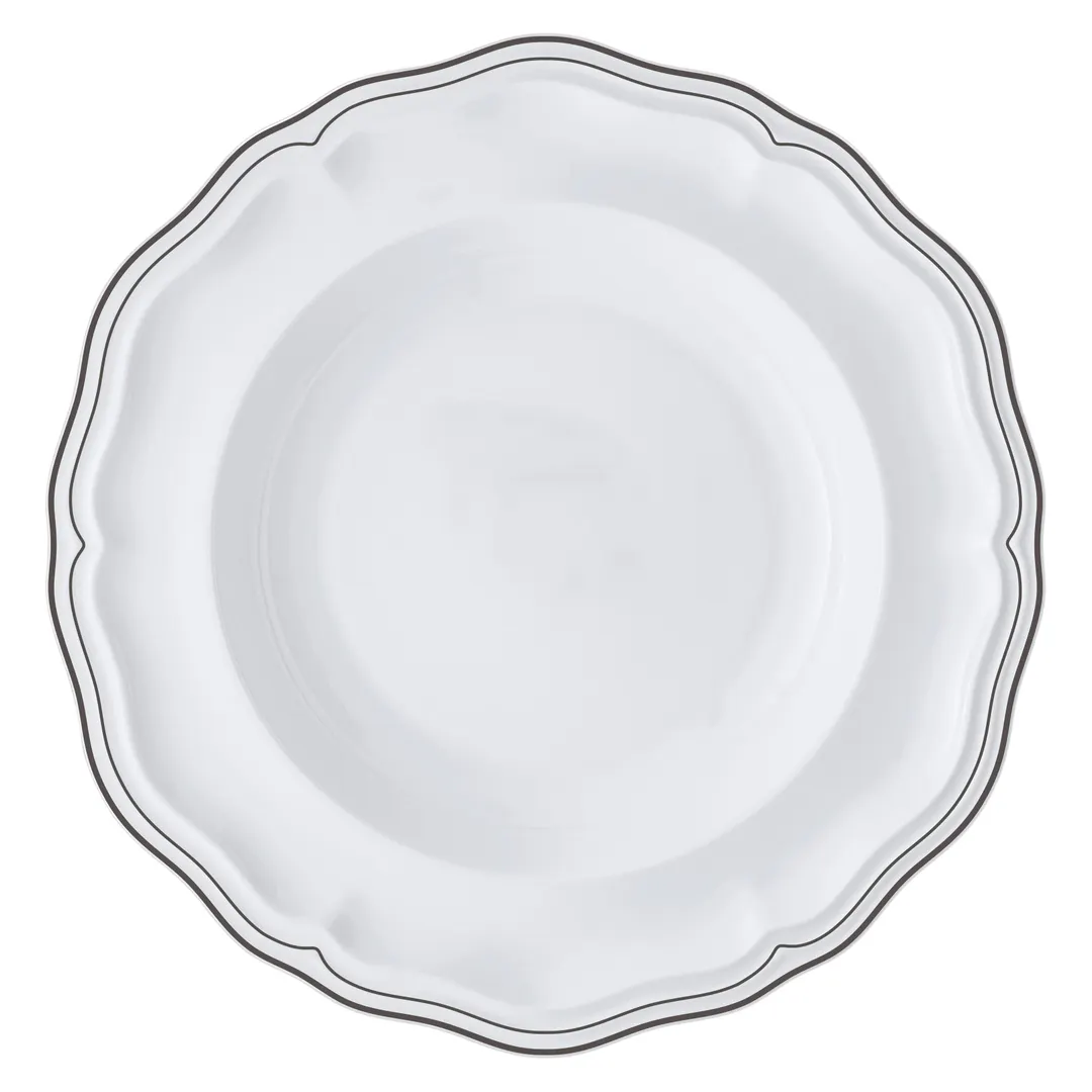 Steelite 62577FP815 - Pasta Bowl, 11" x 2" 19 oz, Round Porcelain, Double Line Slate Folio - 1 Dozen