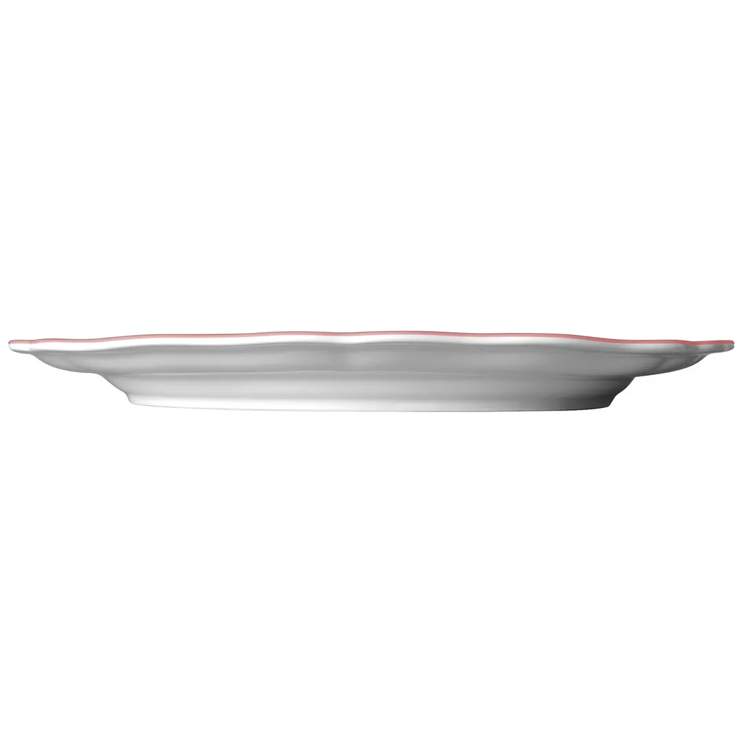 Steelite 62578FP817 Oval Porcelain Platter, 13" x 10.5" x 1", Line Rose Folio, Adelina - 1 Dozen