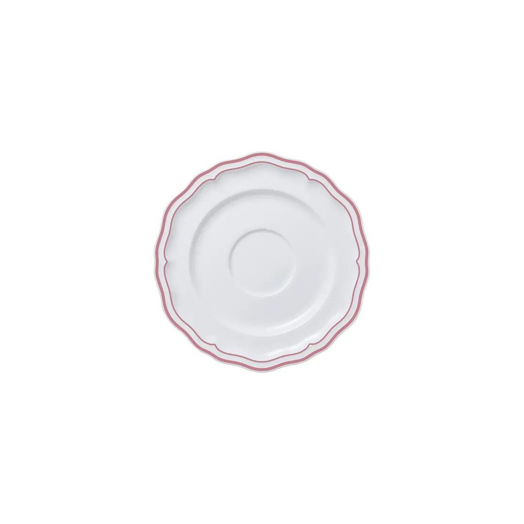 Steelite 62578FP823 - Adelina Double Line Rose Porcelain Round Saucer, 5.0" x 0.625" - 1 Dozen