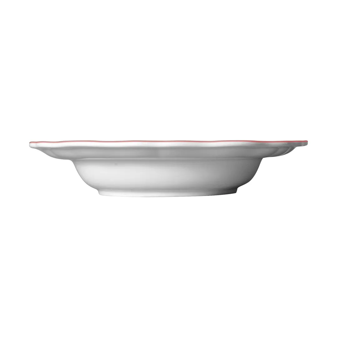 Steelite 62583FP815 - Pasta Bowl, 19 oz 11" Round Porcelain, Triple Line Rose Folio - 1 Dozen