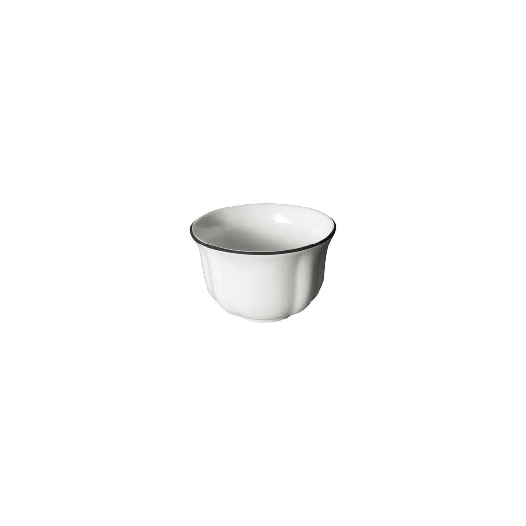 Steelite 62587FP819 Black Line Folio Round Porcelain Bouillon Cup, 8 oz (3.987" x 2.5"), - 1 Dozen