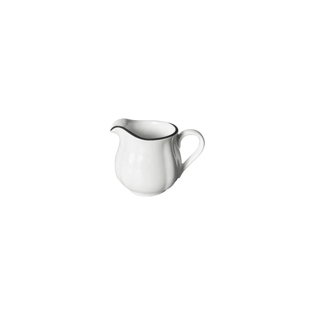 Steelite 62587FP824 Creamer Pitcher 5 Oz 3.875"x2.875"x3.0" Porcelain Line Folio Handle - 1 Dozen