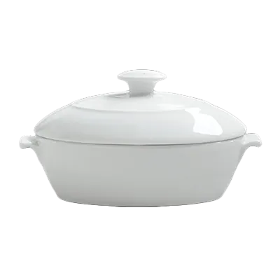 Steelite 6300P035 - Oval Bowl With Lid, 4.25 Oz 5.75" X 3.0" X 2.75", Porcelain, 465°F - 24/Case