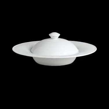 Steelite 6300P054 - 12 Oz Soup Plate, 11.75" x 2.0", Aura Porcelain, Oven Safe 465°F, 6/Case