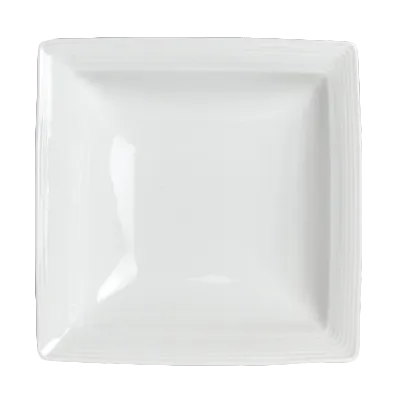Steelite 6300P081 - Square Soup Plate 7" x 1.5", 11 Oz Porcelain Aura, Oven Safe to 465°F - 24/Case