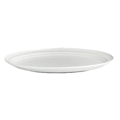 Steelite 6300P112 Oval Platter, 14" x 9.875" Aura Porcelain, Oven Safe to 465°F/239°C - 6/Case