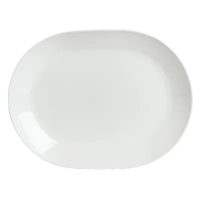 Steelite 6300P312 Oval Platter, 12.5" X 9.5" Aura Porcelain, Oven Safe to 465°F - 1 Dozen