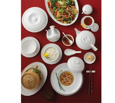 Steelite 6300P363 - 6.5" Round Porcelain Coupe Saucer, Aura Asian, Oven Safe to 465°F - 24/Case