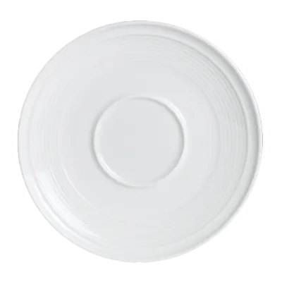 Steelite 6300P363 - 6.5" Round Porcelain Coupe Saucer, Aura Asian, Oven Safe to 465°F - 24/Case