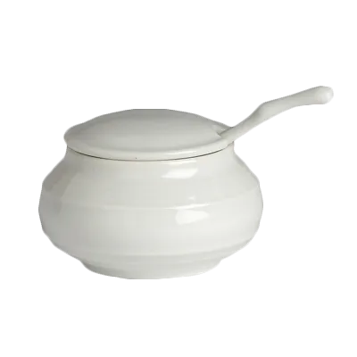 Steelite 6300P367 - Aura Porcelain Chili Bowl Lid, Oven Safe to 465°F/239°C, Design - 24/Case