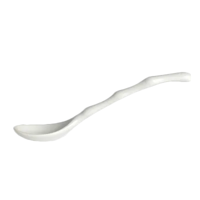 Steelite 6300P368 - Aura Asian Spice Spoon, 4" Porcelain, Oven Safe 465°F, Modern Design - 36/Case