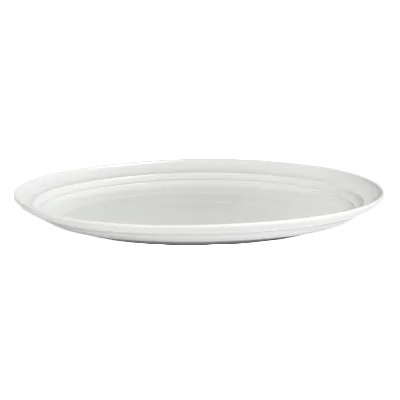 Steelite 6300P380 Oval Platter, 11" x 7.625", Aura Asian Porcelain, Oven Safe 465°F, Design - 6/Case